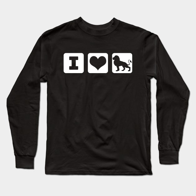 I Love Lions Long Sleeve T-Shirt by LunaMay